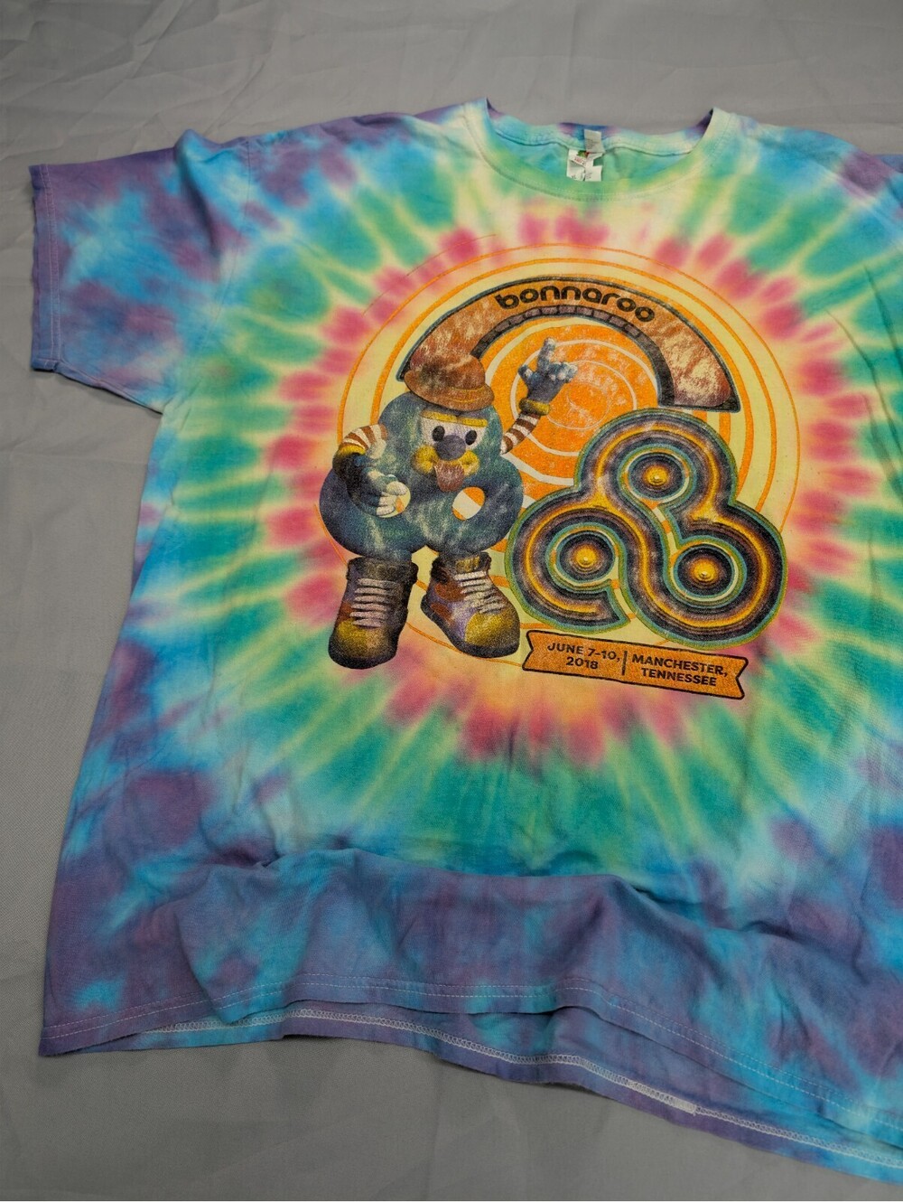 Bonnaroo 2018 Fruit of the Loom Graphic Tee XL Tie Dye